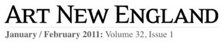 Art New England Logo: January-February 2011, Volume 32, Issue 1